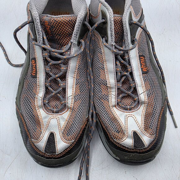 Ahnu Mens 11 Gray Hiking Shoes Vibram Soles Camping Outdoors Casual Walking - Picture 10 of 13